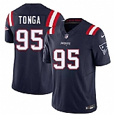 Men & Women & Youth New England Patriots #95 Khyiris Tonga Navy 2025 F.U.S.E. Vapor Limited Stitched Jersey,baseball caps,new era cap wholesale,wholesale hats